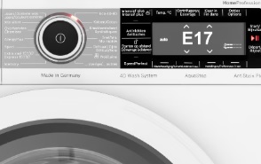 علت خطای F17 یا E17 در ماشین لباسشویی بوش